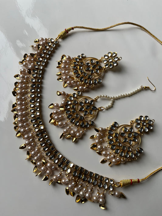 Gold Faux Kundan Set