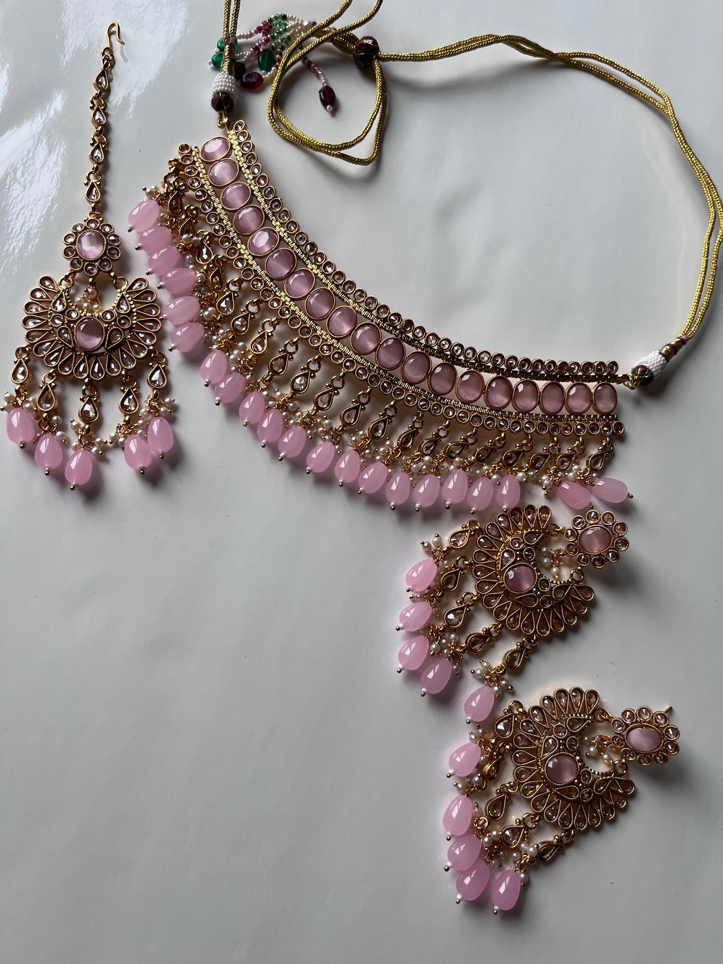 Long Pink Choker Set