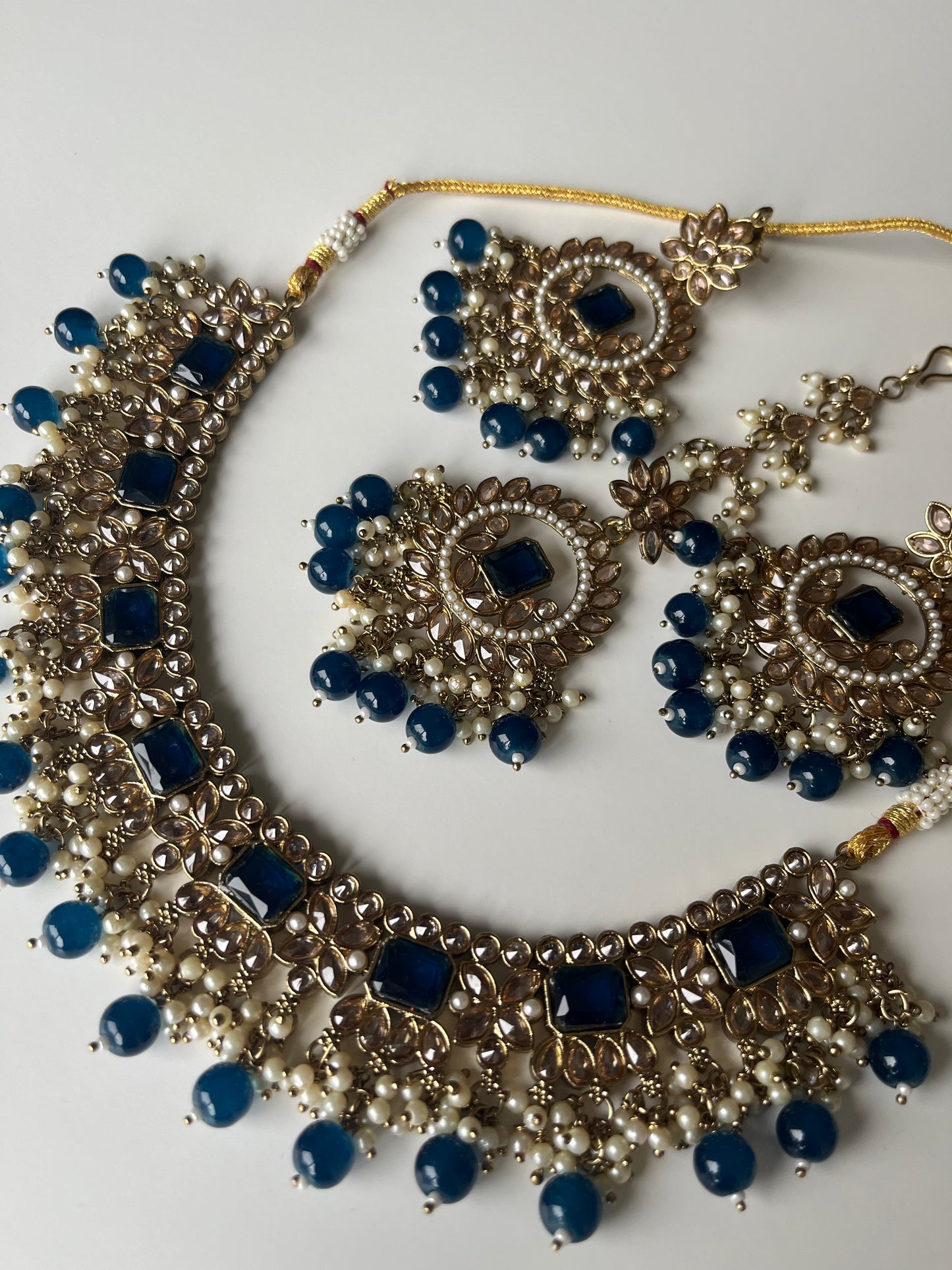 Navy Blue Necklace Set