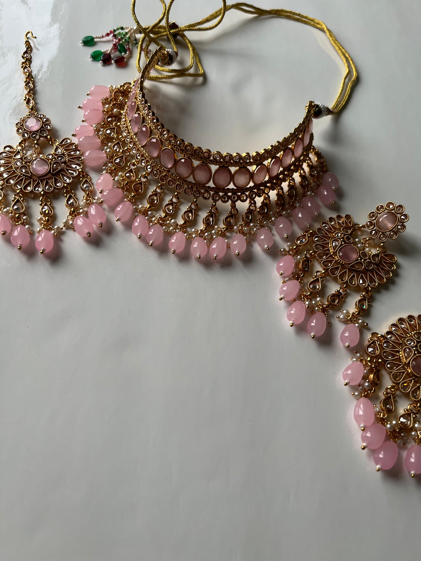 Long Pink Choker Set