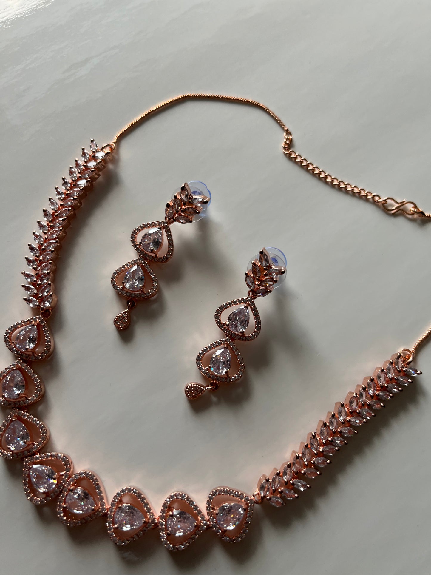 Rose Gold American Diamond Set