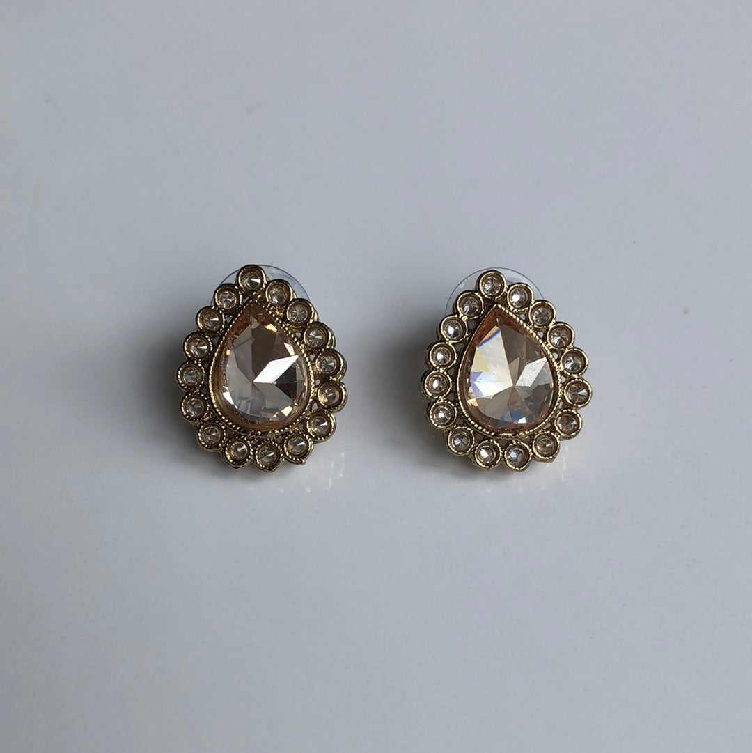 Teardrop Gold Studs