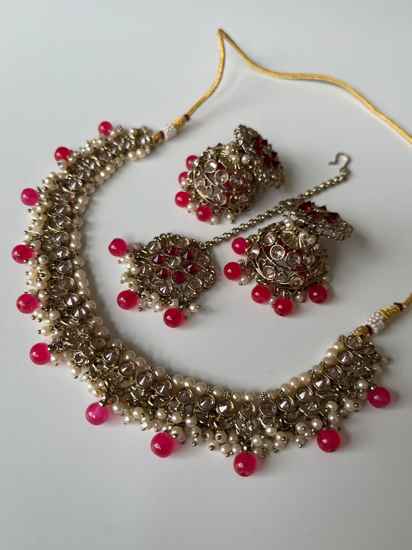 Bridesmaids Hot Pink Necklace Set