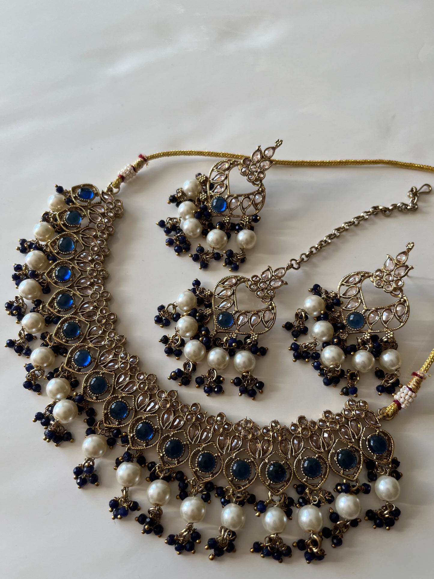 Navy Blue Necklace Set