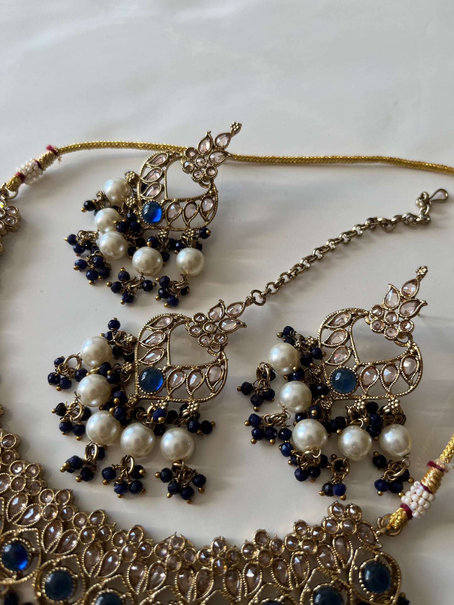 Navy Blue Necklace Set