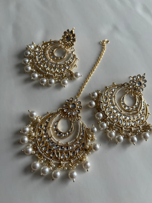 Faux Kundan Earring Tikka