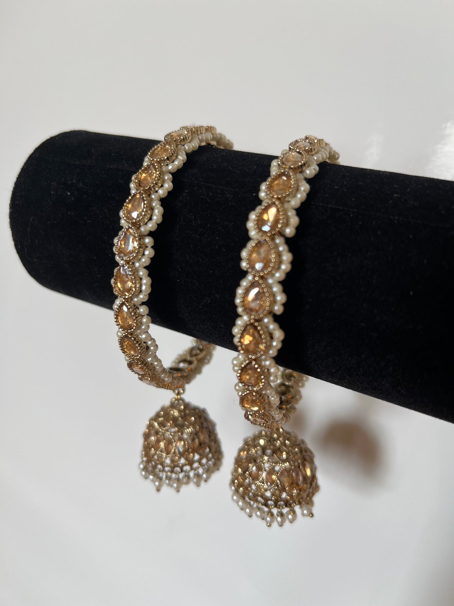 Teardrop Polki Jumke Bangle Set