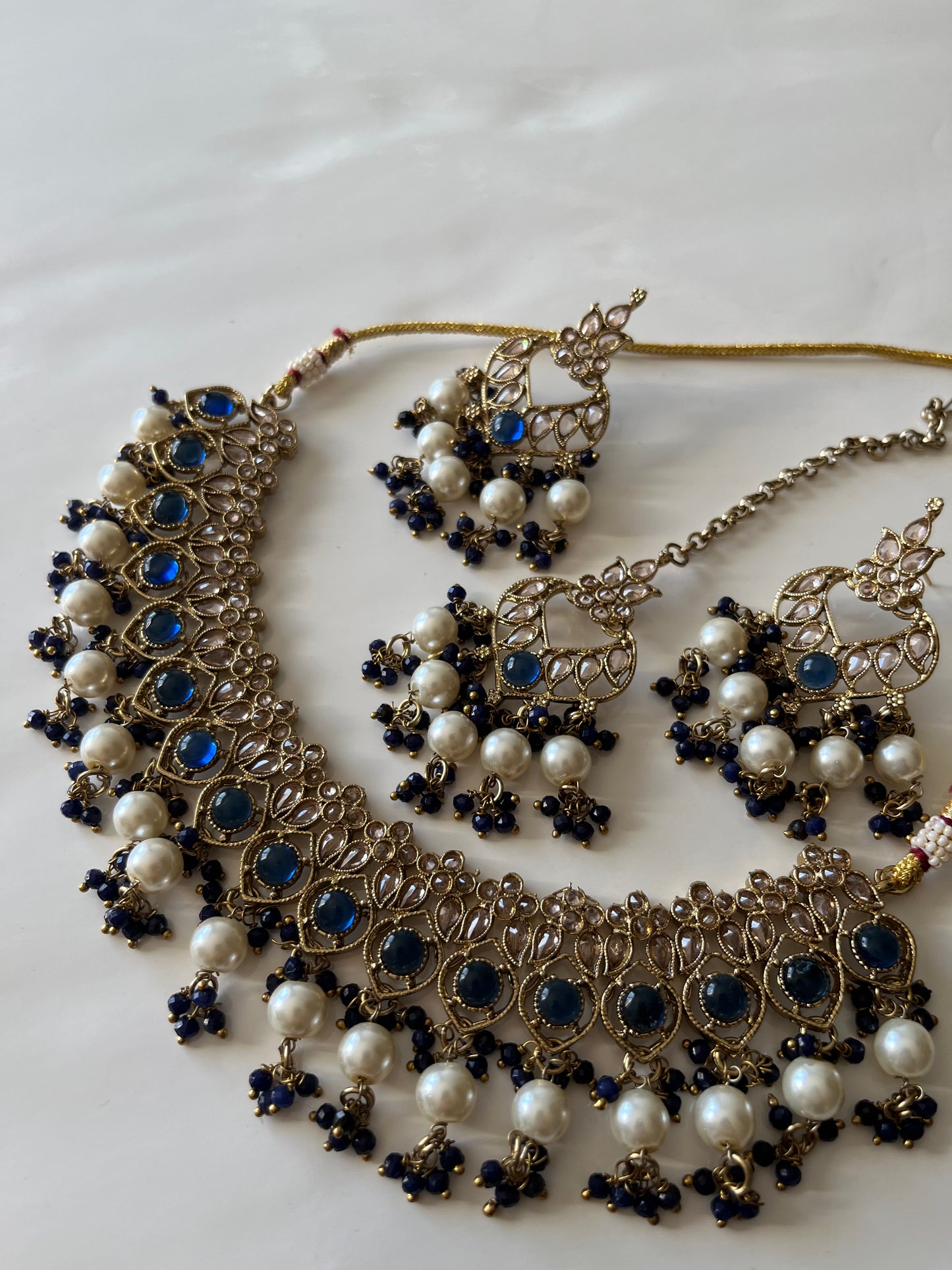 Navy Blue Necklace Set