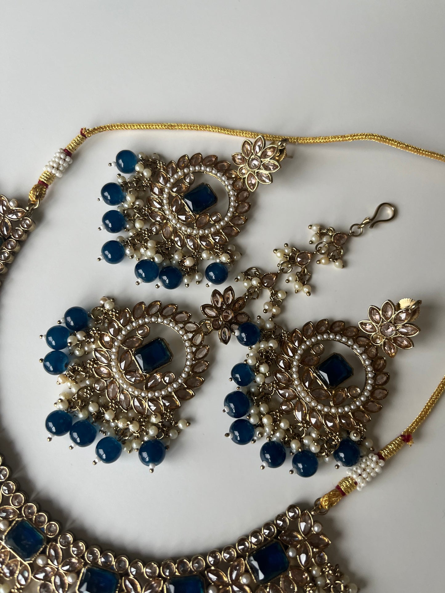 Navy Blue Necklace Set