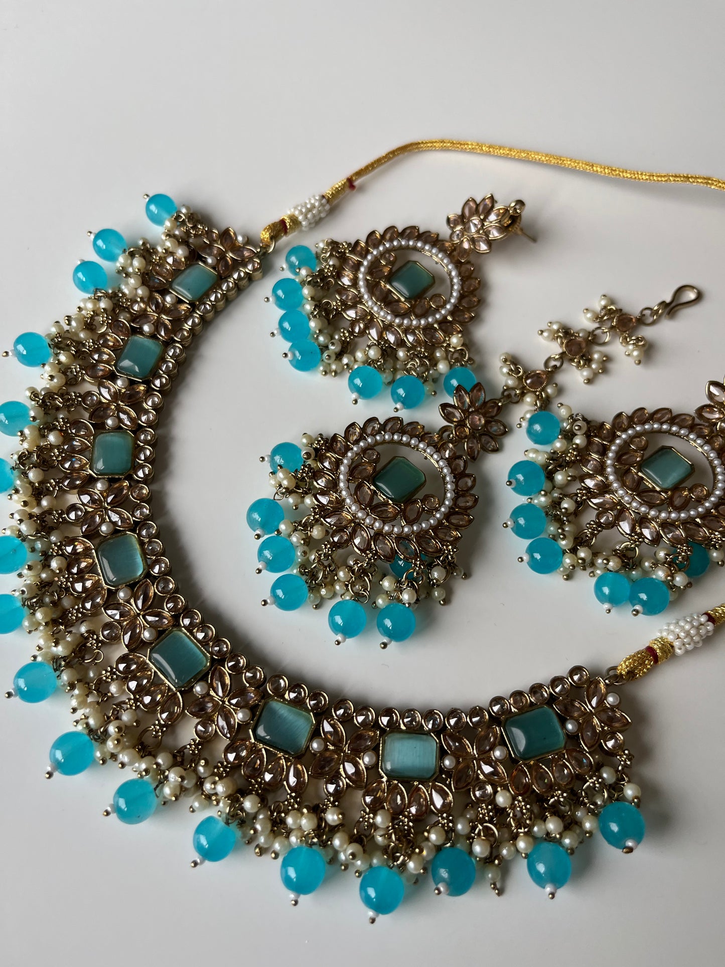 Baby blue Necklace Set