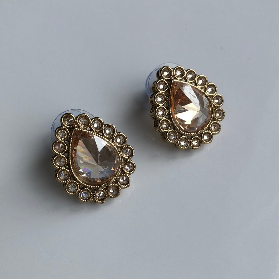 Teardrop Gold Studs