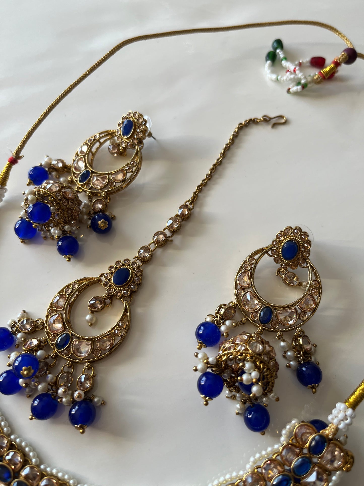 Bright Blue Jumke Necklace Set