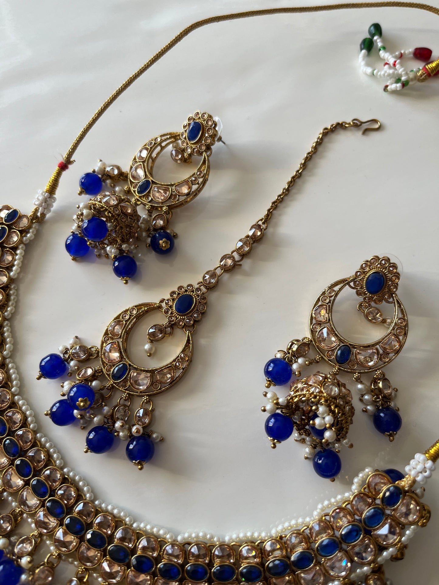 Bright Blue Jumke Necklace Set