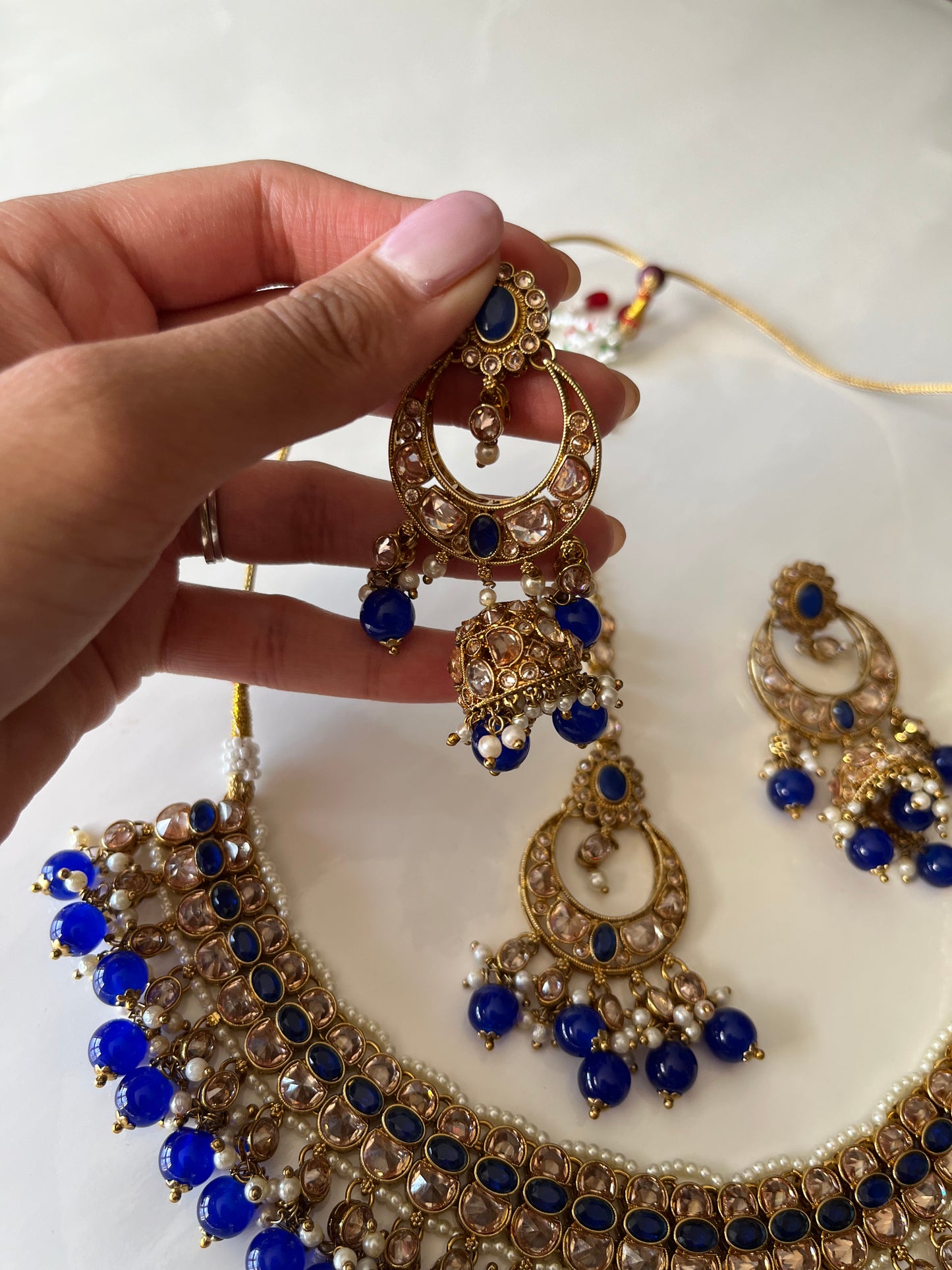 Bright Blue Jumke Necklace Set