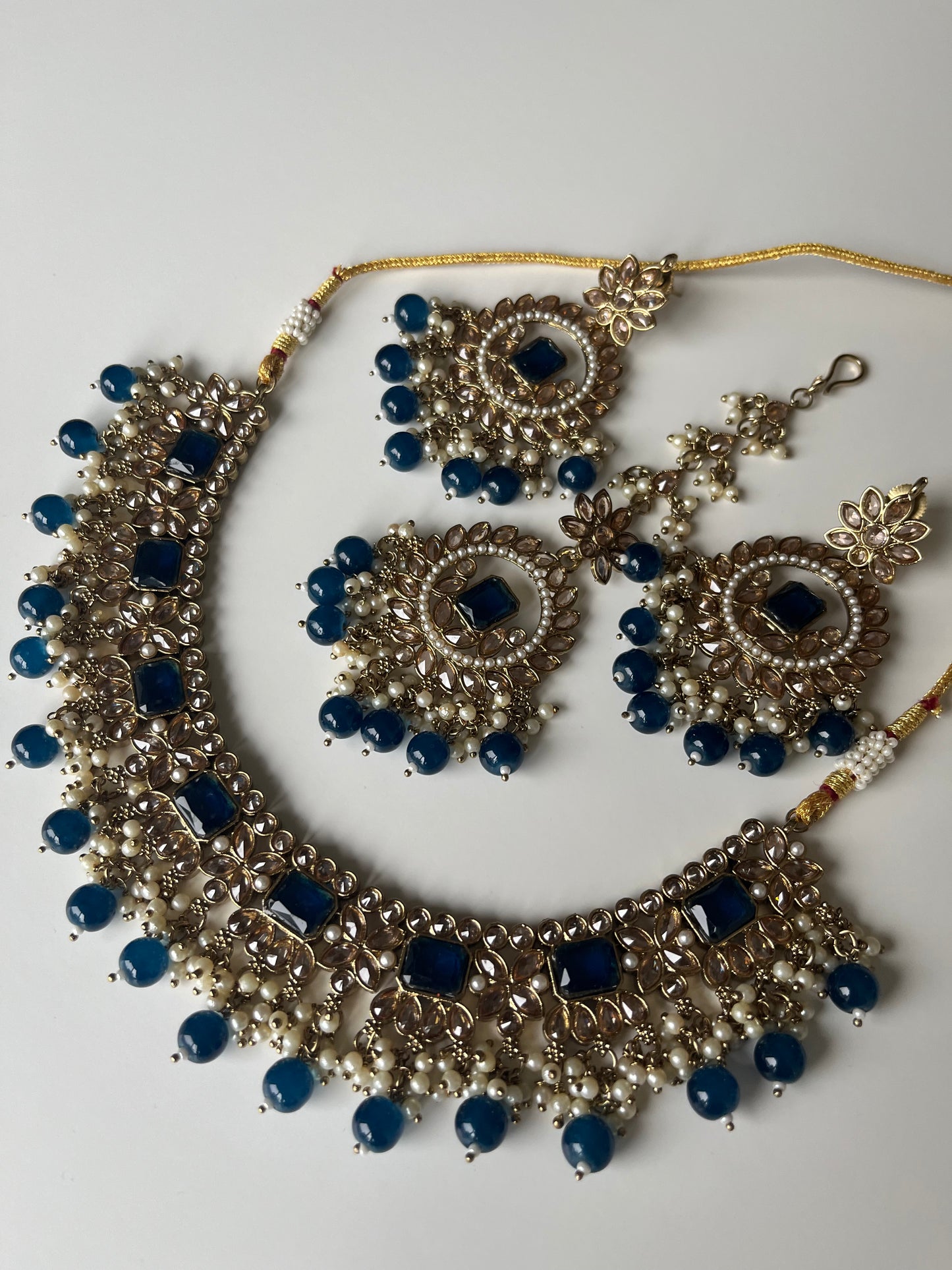 Navy Blue Necklace Set