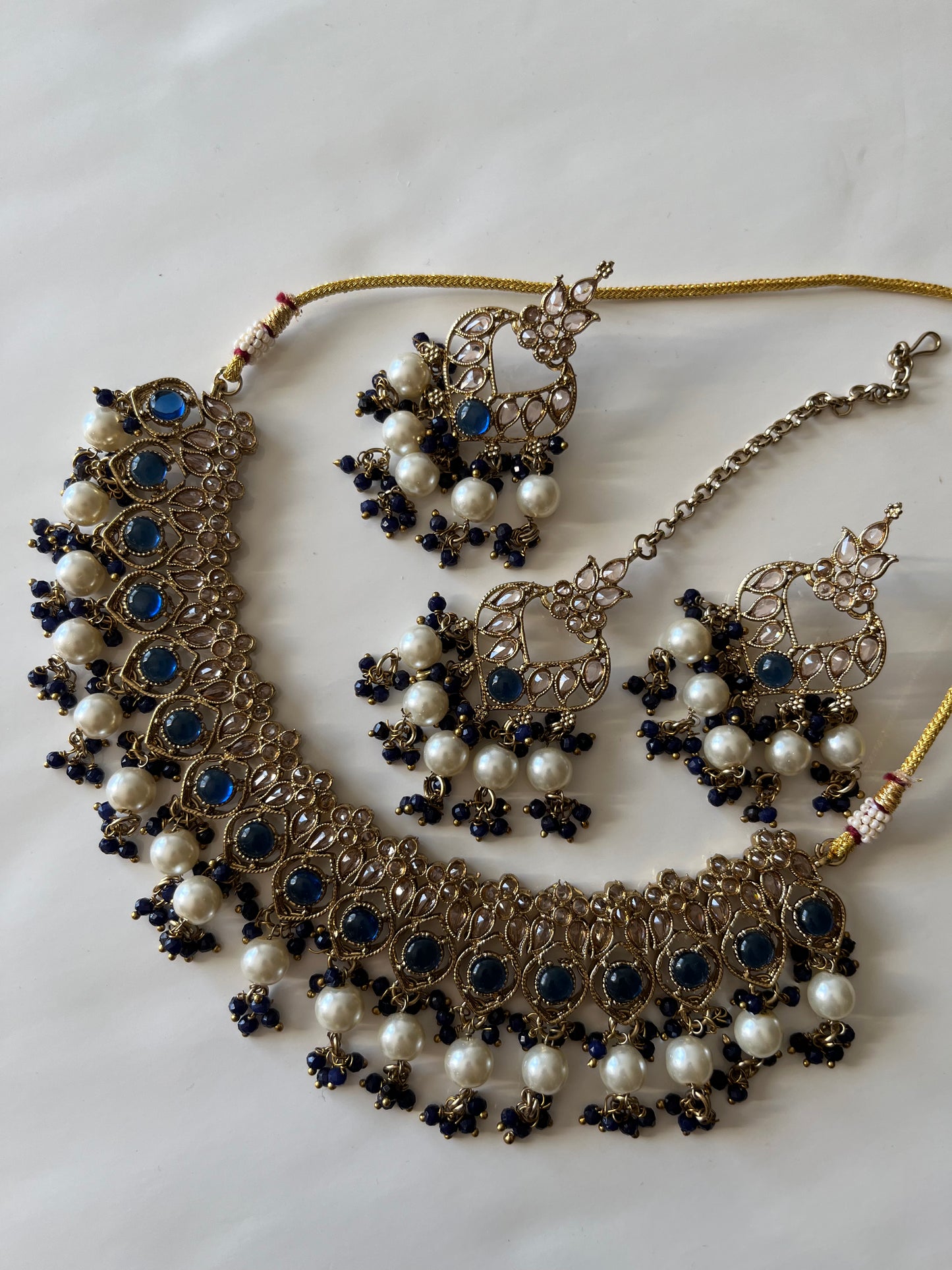 Navy Blue Necklace Set