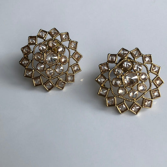 Geometric Gold Studs