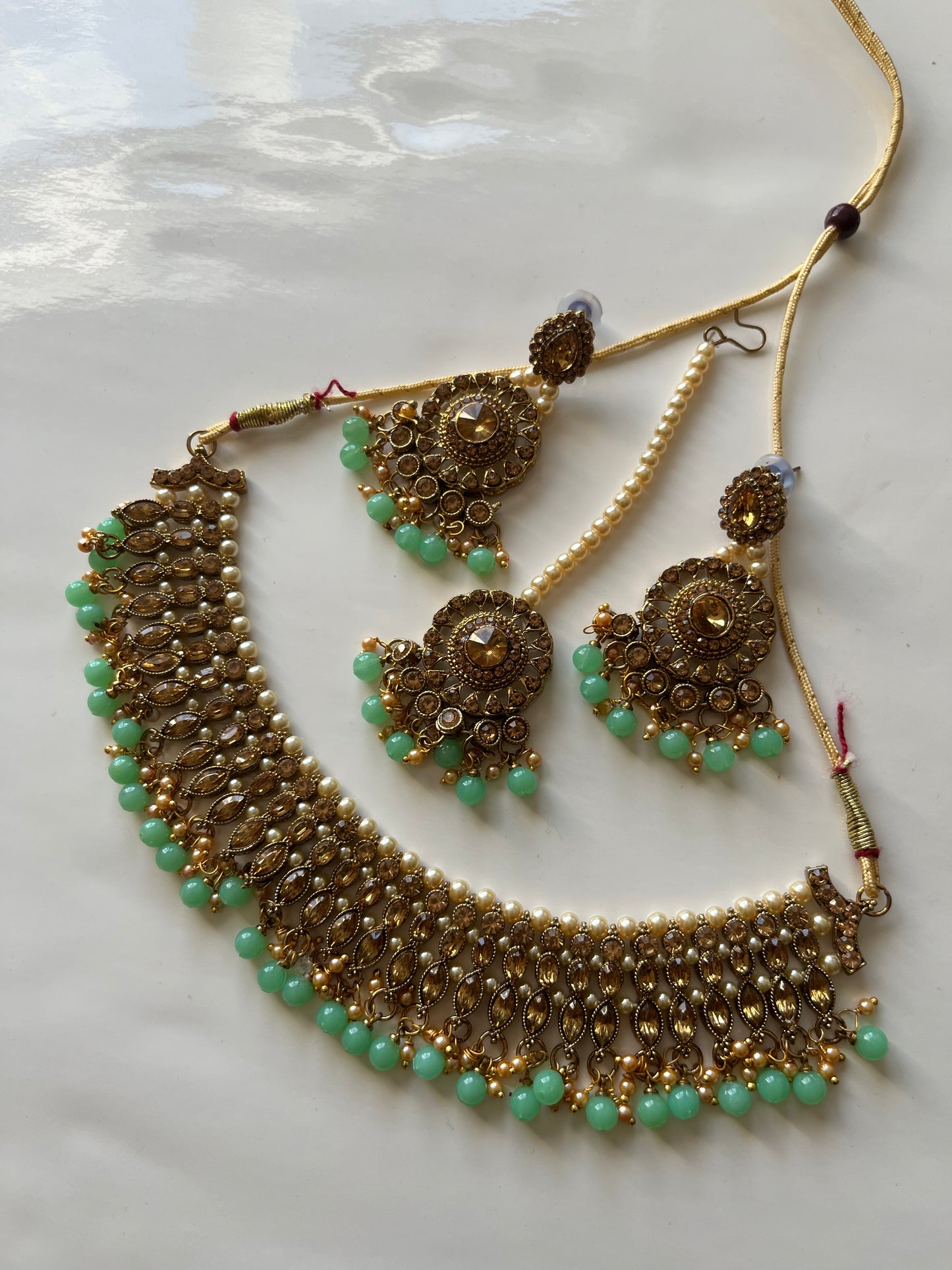 Neon Green Necklace Set