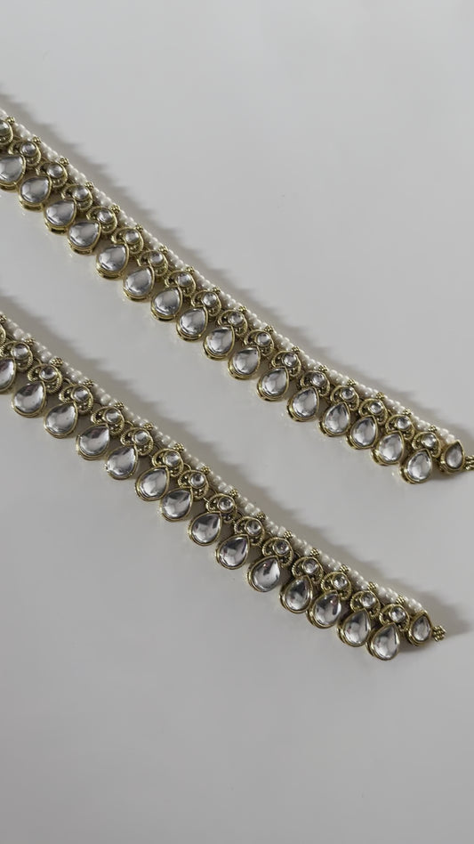 Faux Kundan Anklets/Jhanjara