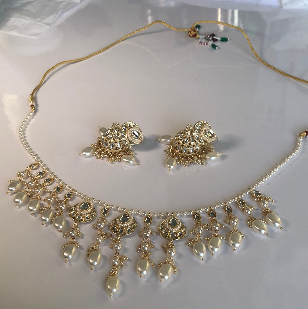 Tear drop Rani haar Earring Set