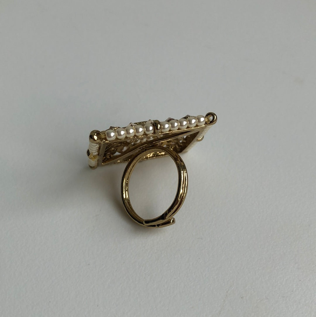 Diamond Pearl Ring