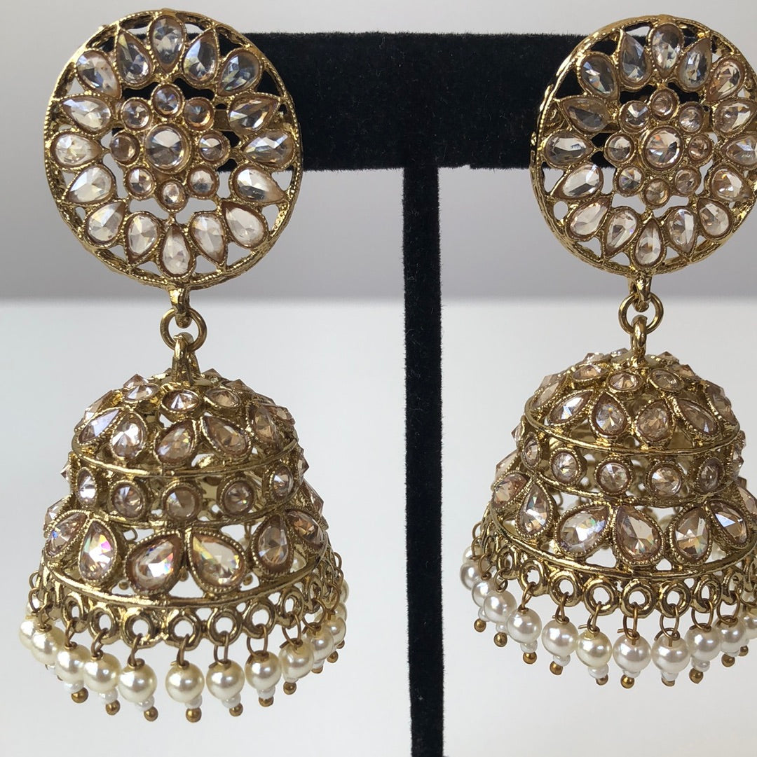 Lantern Drop Jumke Earring Tikka Set