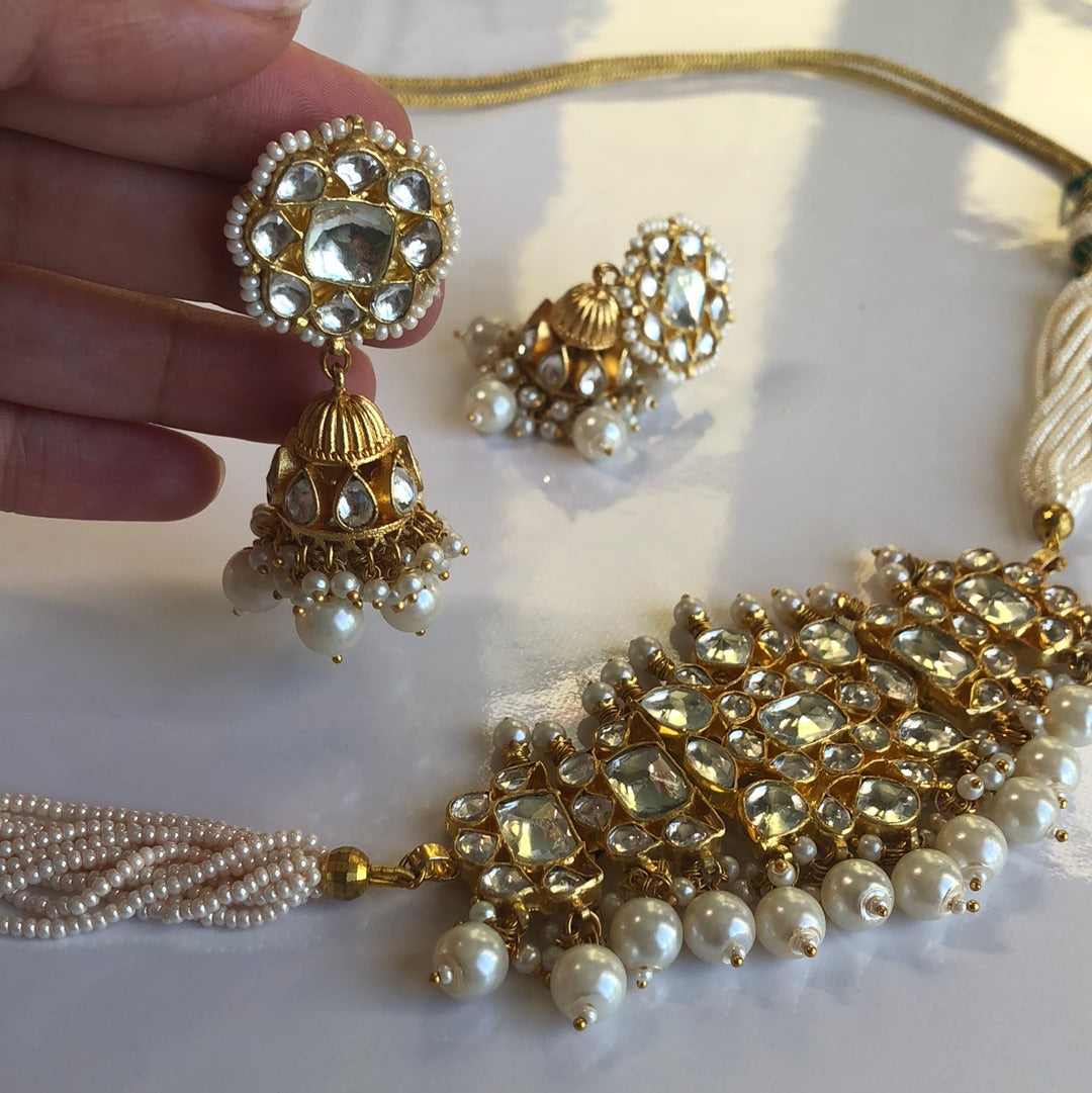Pachi Kundan Pearl Jumke Choker