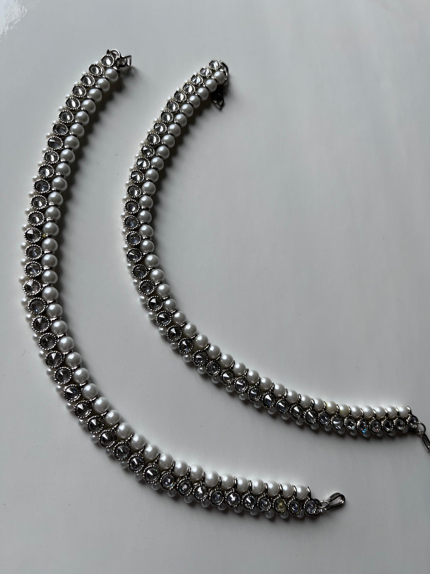 Silver Round Anklets Payal