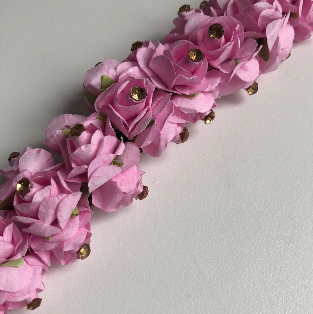 Pink Gold Hair Floral