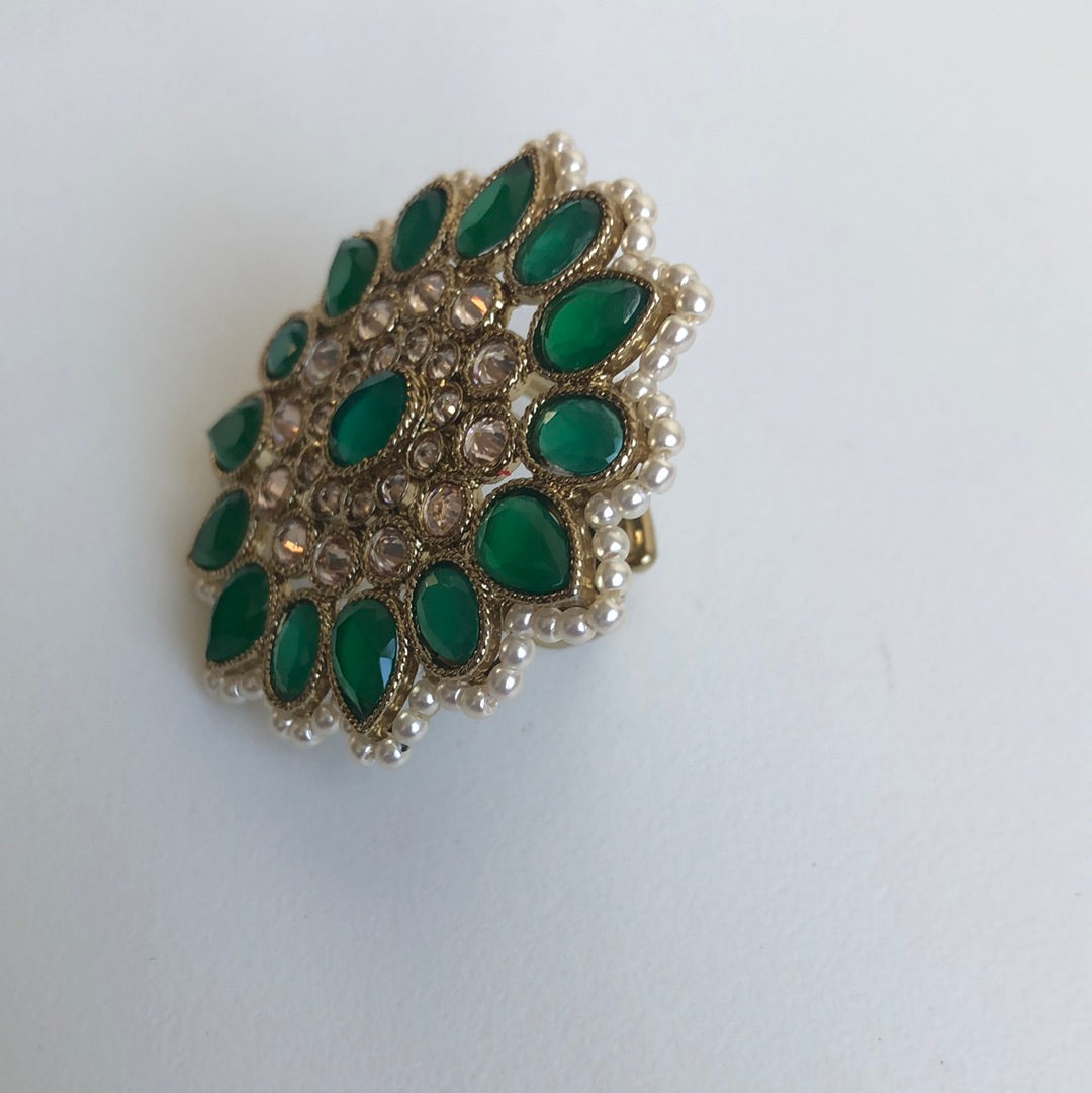 Statement Emerald Green Ring