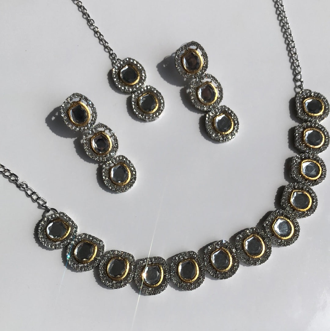 Faux Uncut Kundan Set