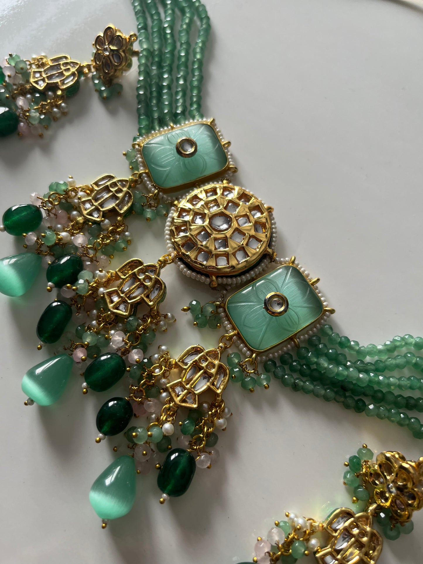 Green Kundan Choker Set