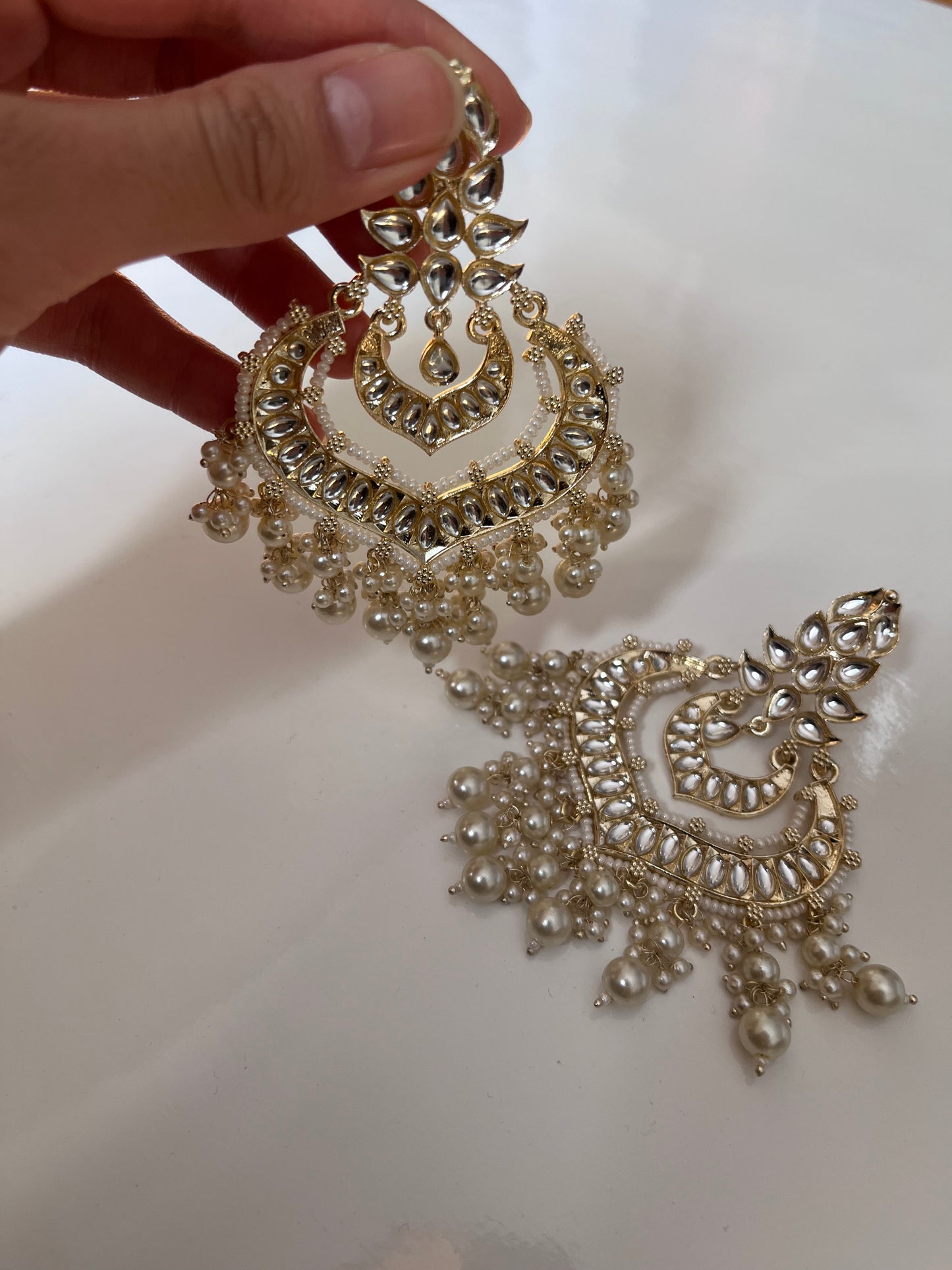 Pearl Chandbali Earrings