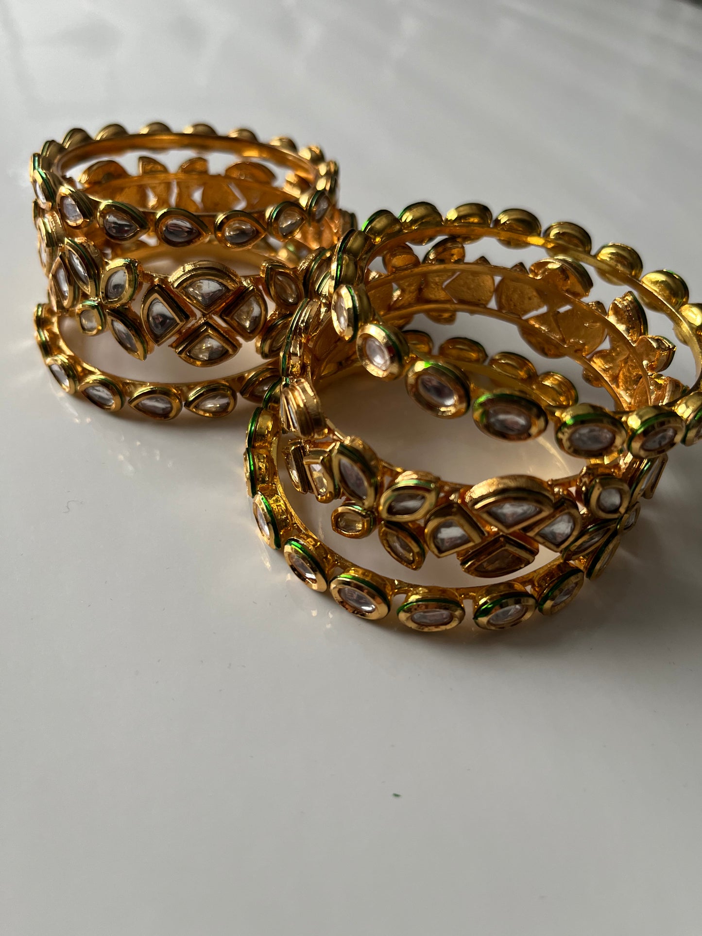 Stunning Statement Kundan Bangle Set