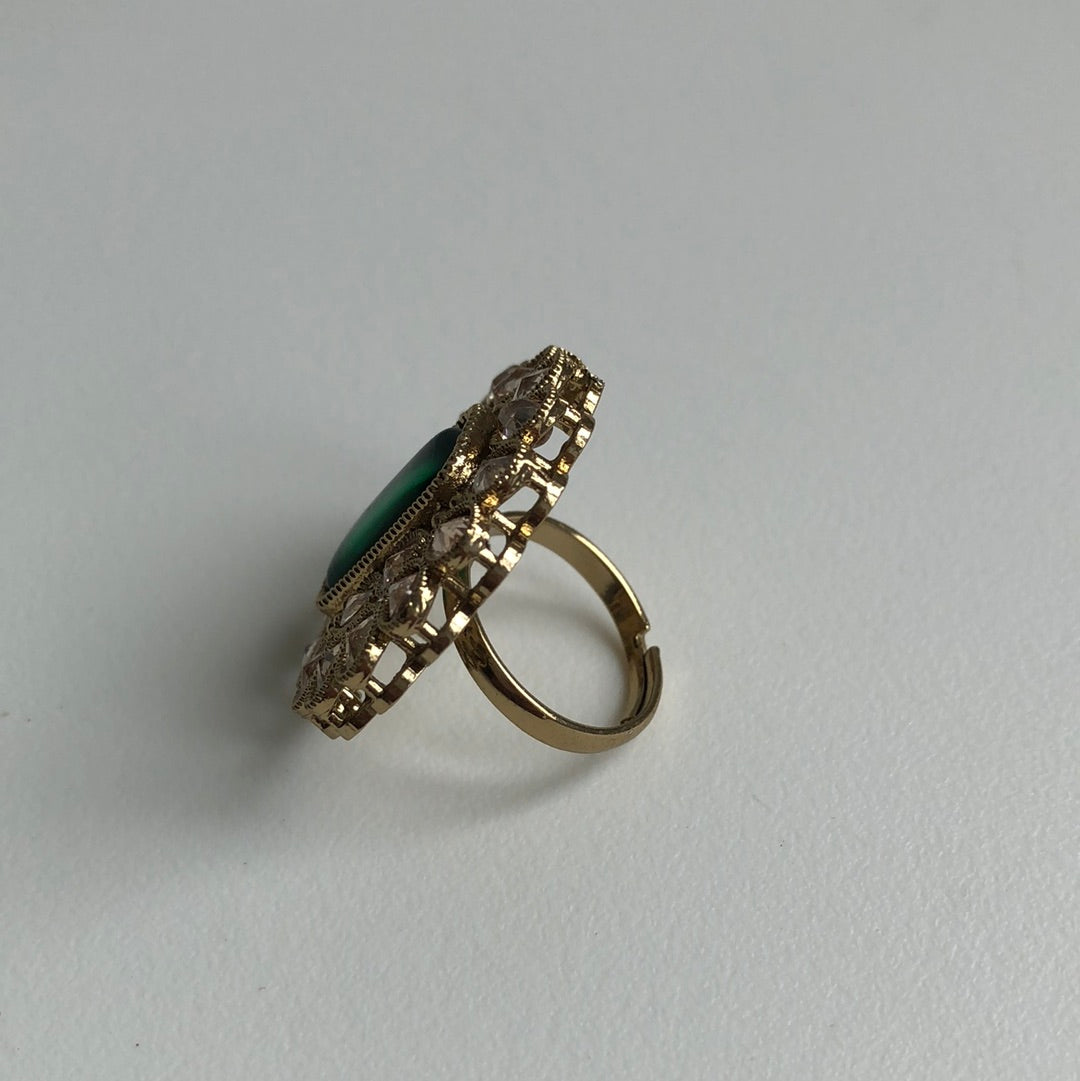 Green Statement Ring