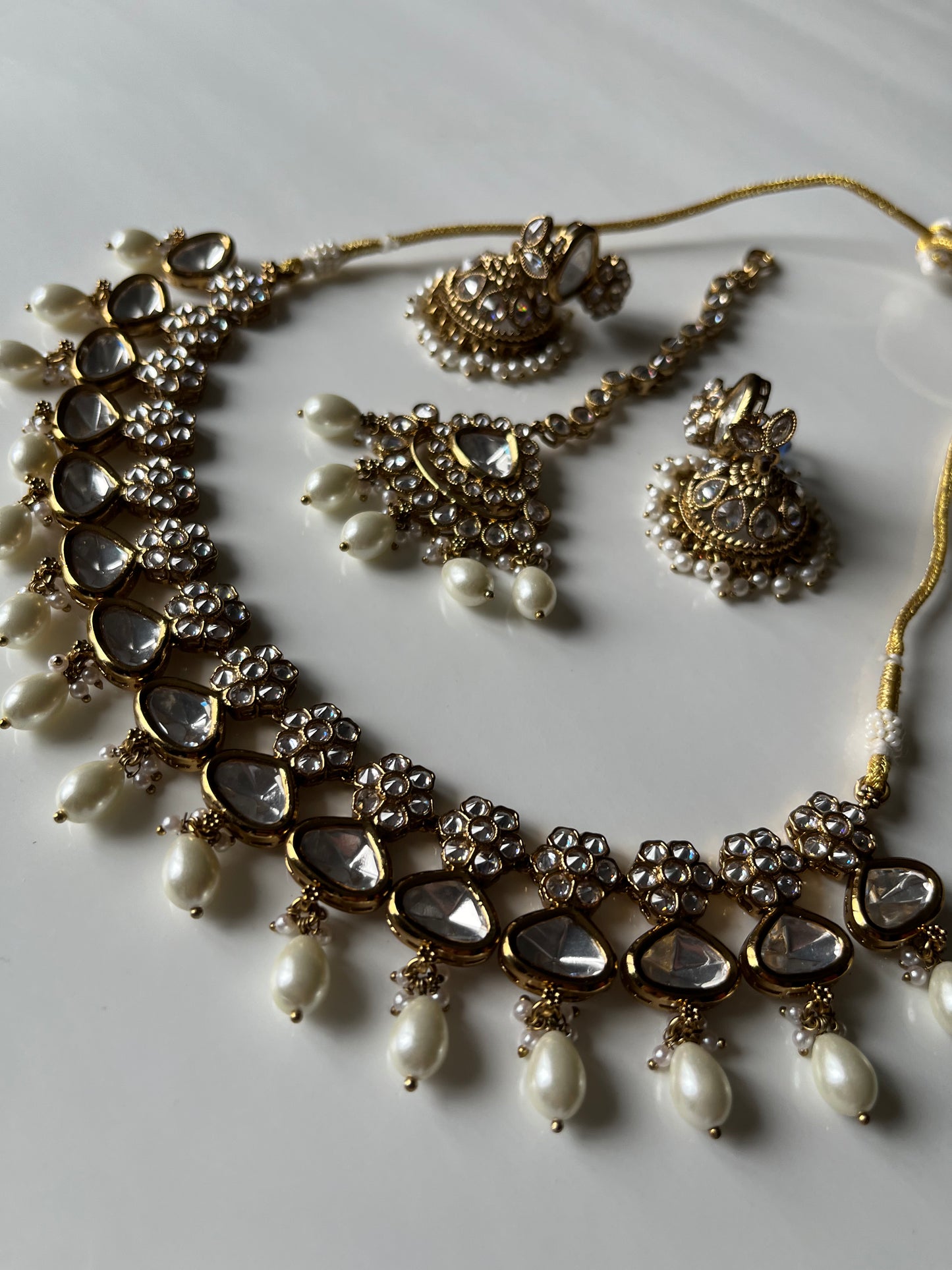 Kundan Style Polki Gold Set