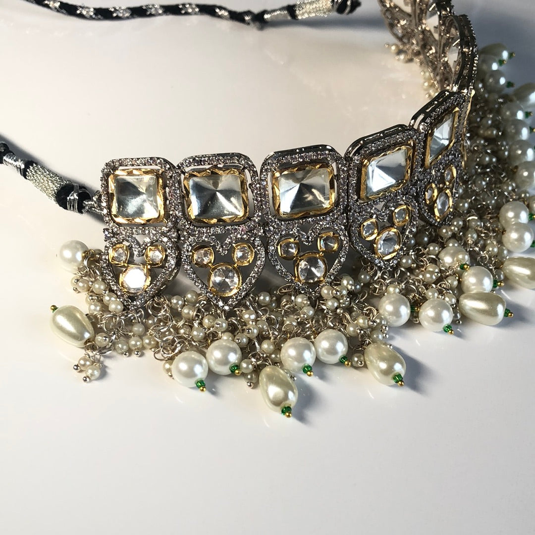 Crystal Heart Elegant Necklace Earring Set