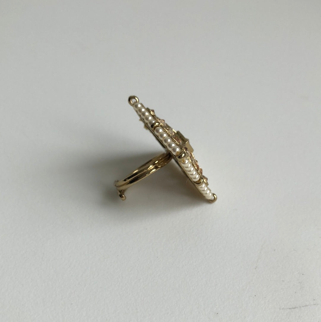 Diamond Pearl Ring
