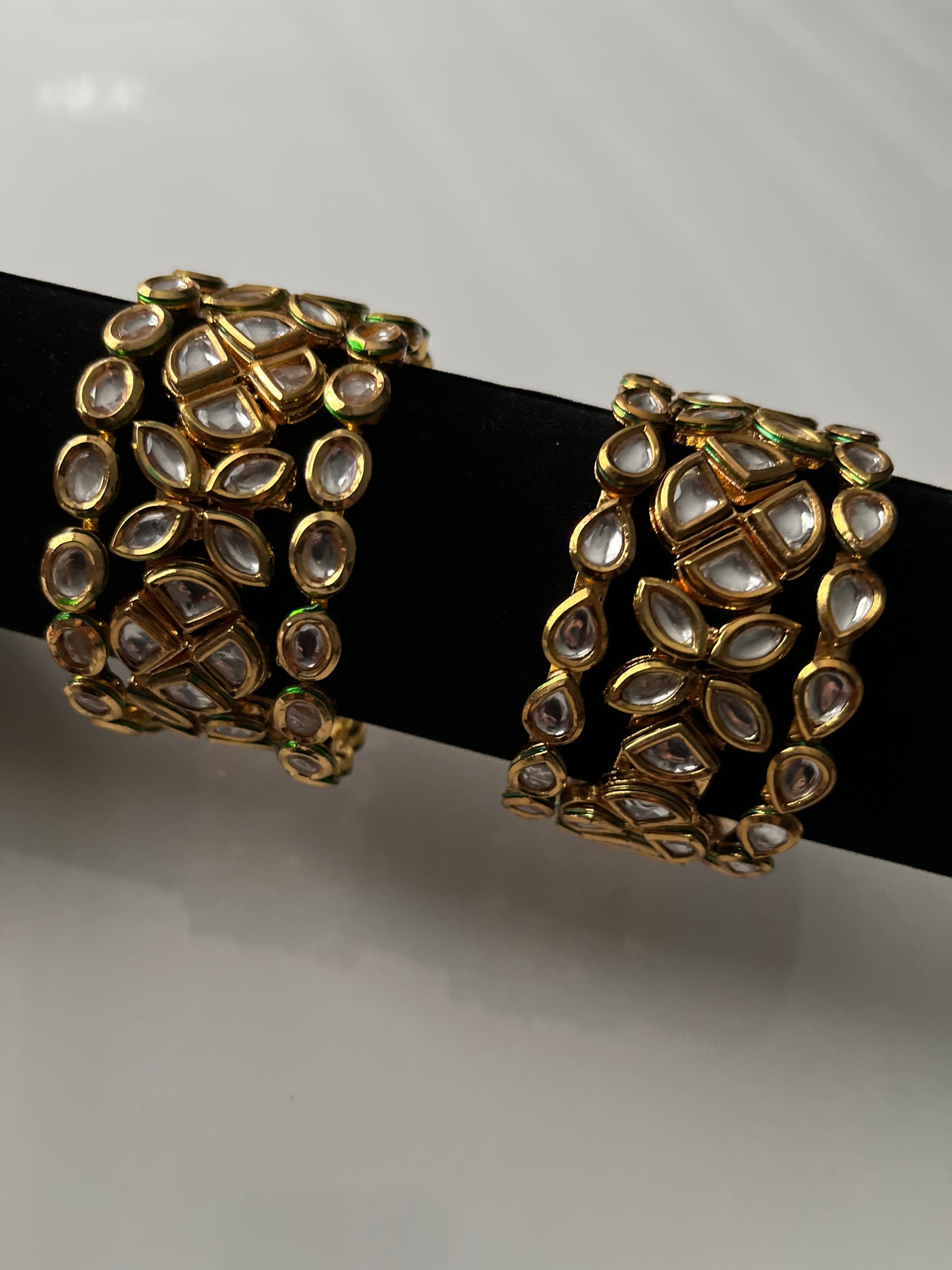 Stunning Statement Kundan Bangle Set