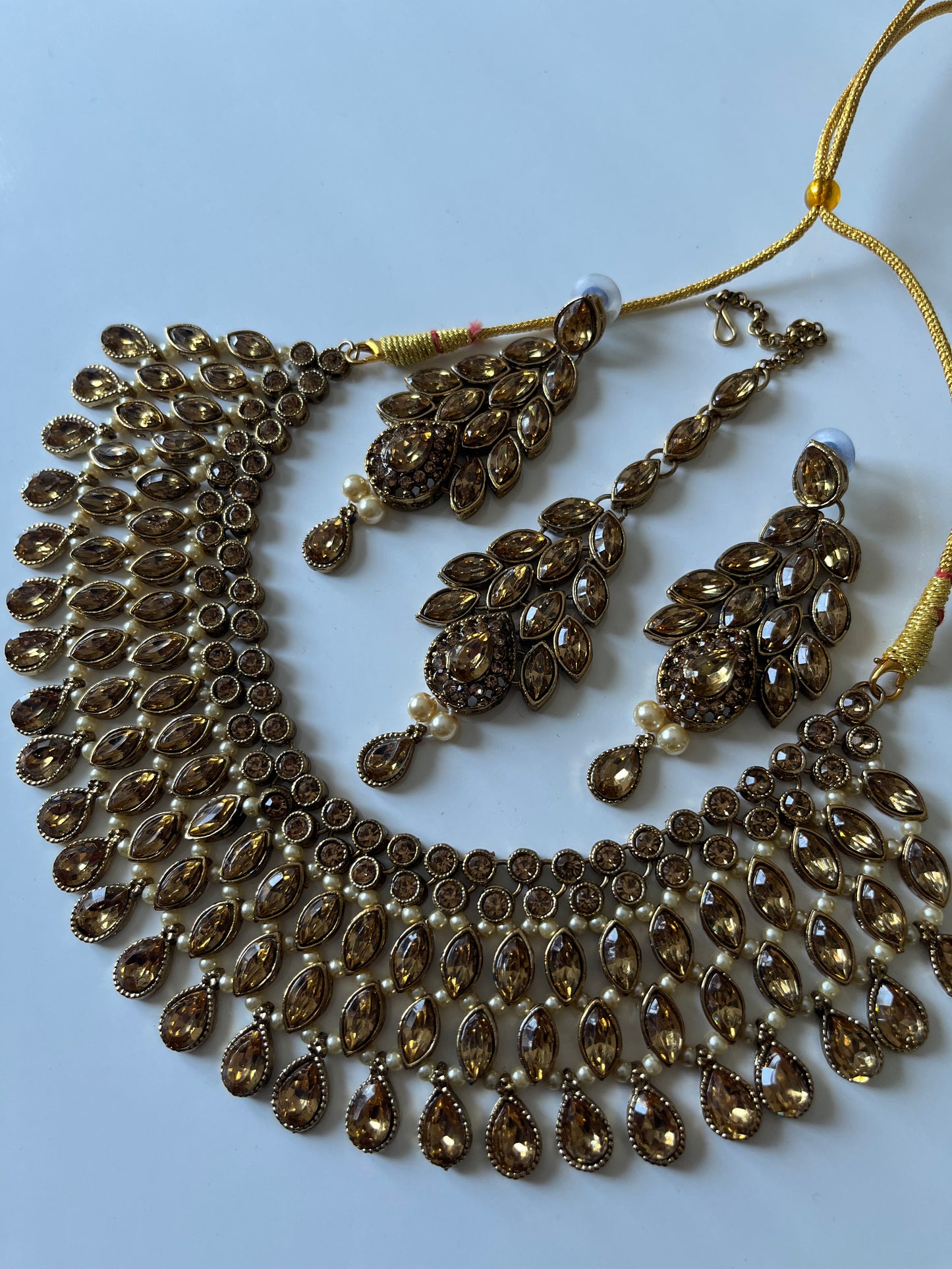 Gold Multilayer Necklace Set