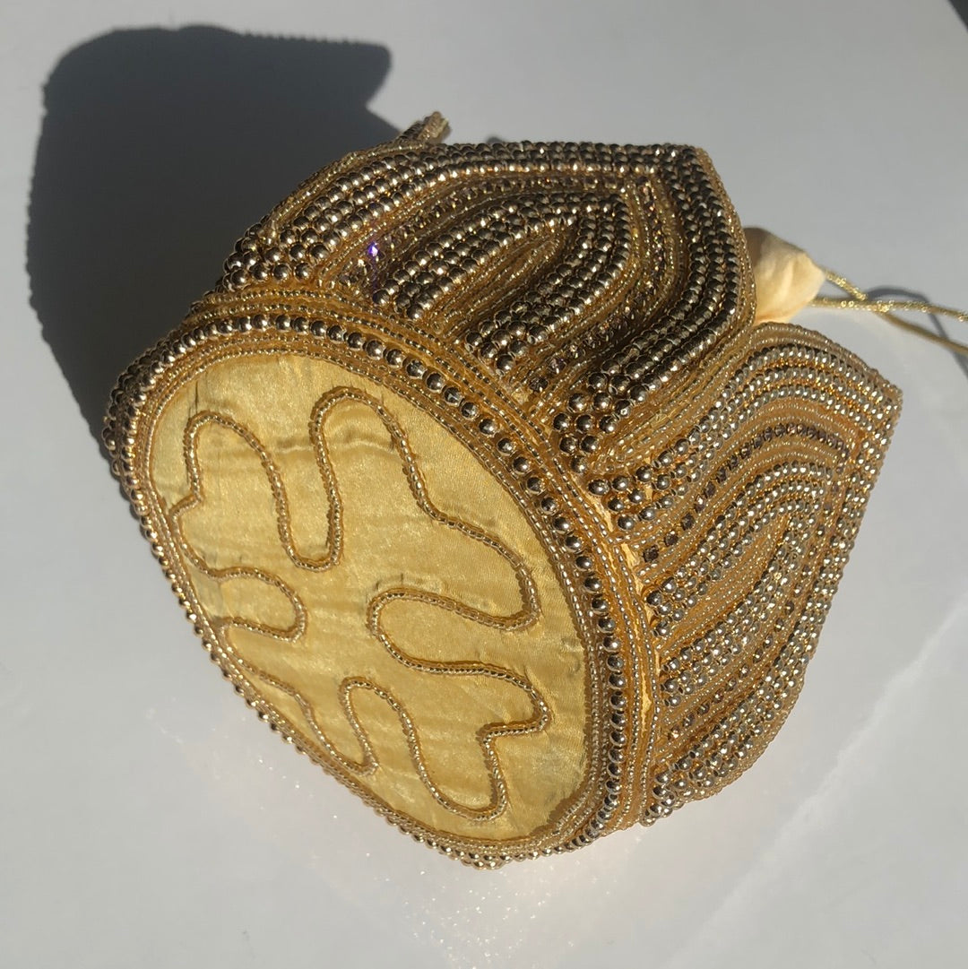 Leaf Gold Potli Bag