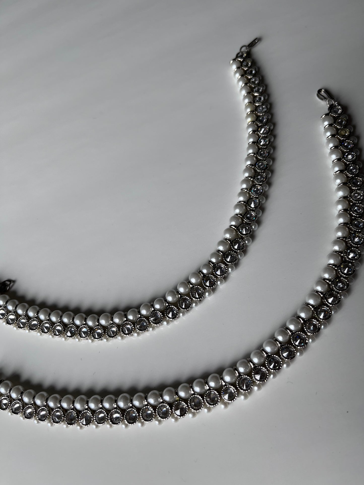 Silver Round Anklets Payal