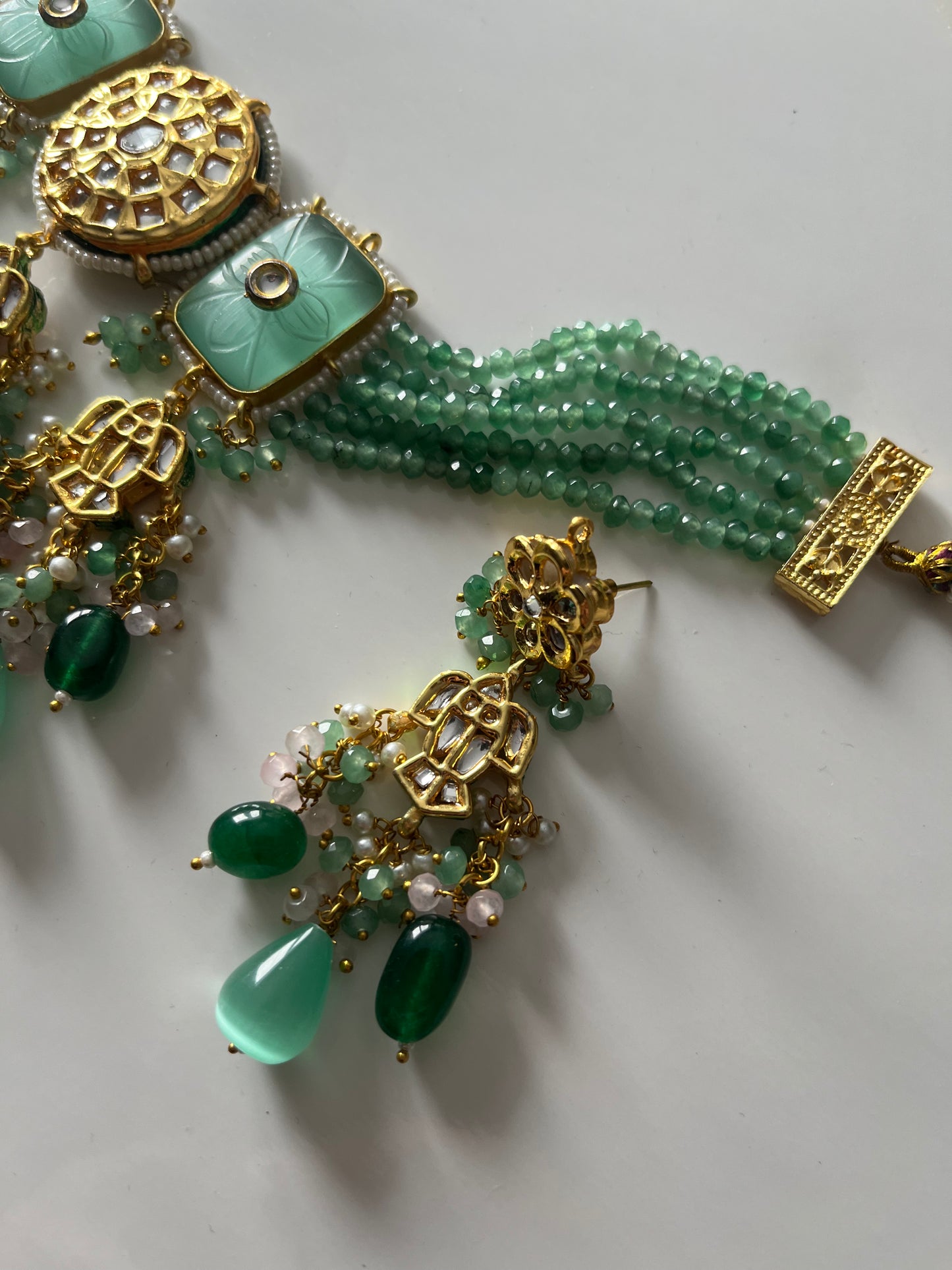 Green Kundan Choker Set