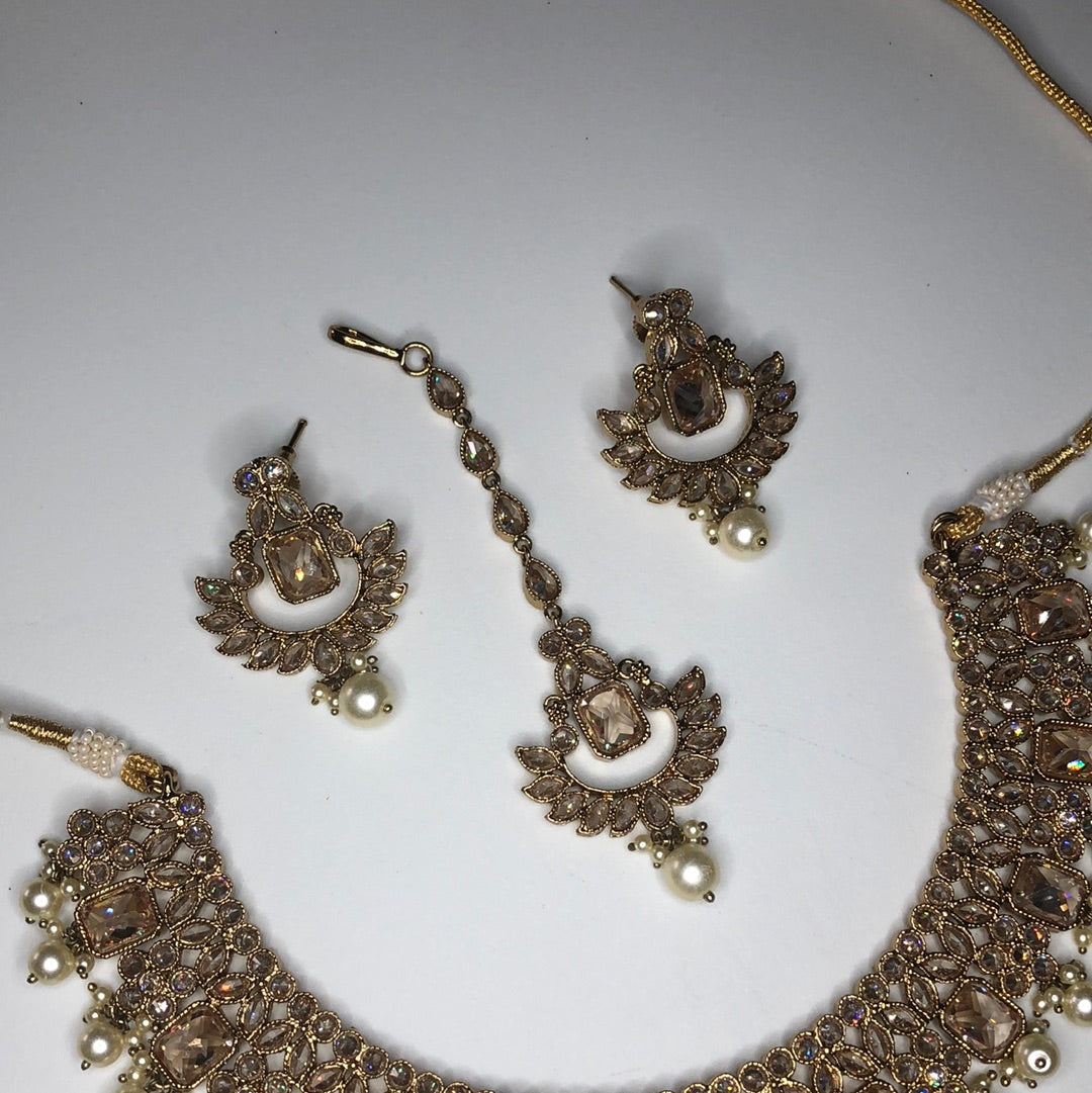 Polki Gold Crystal Set