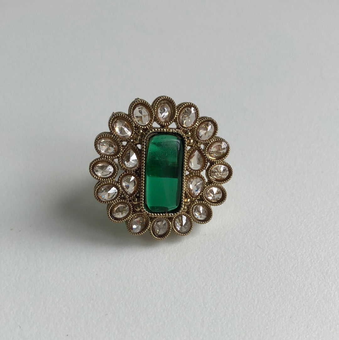 Green Statement Ring