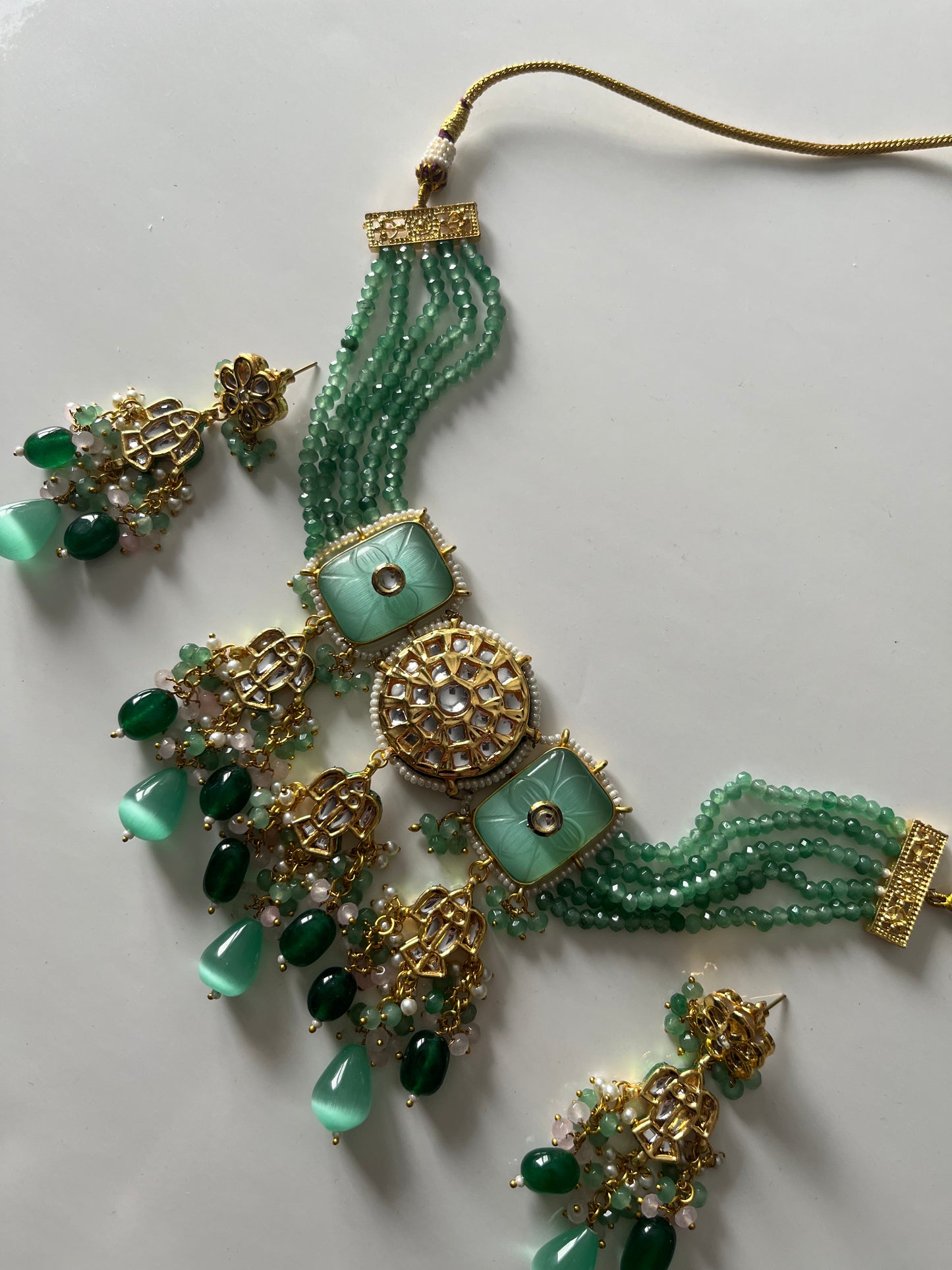 Green Kundan Choker Set