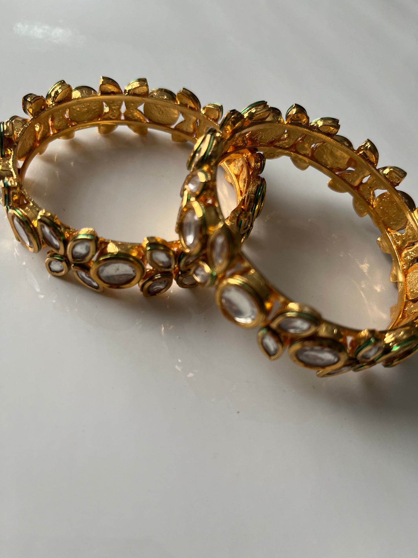 Statement Kundan Bangle Set