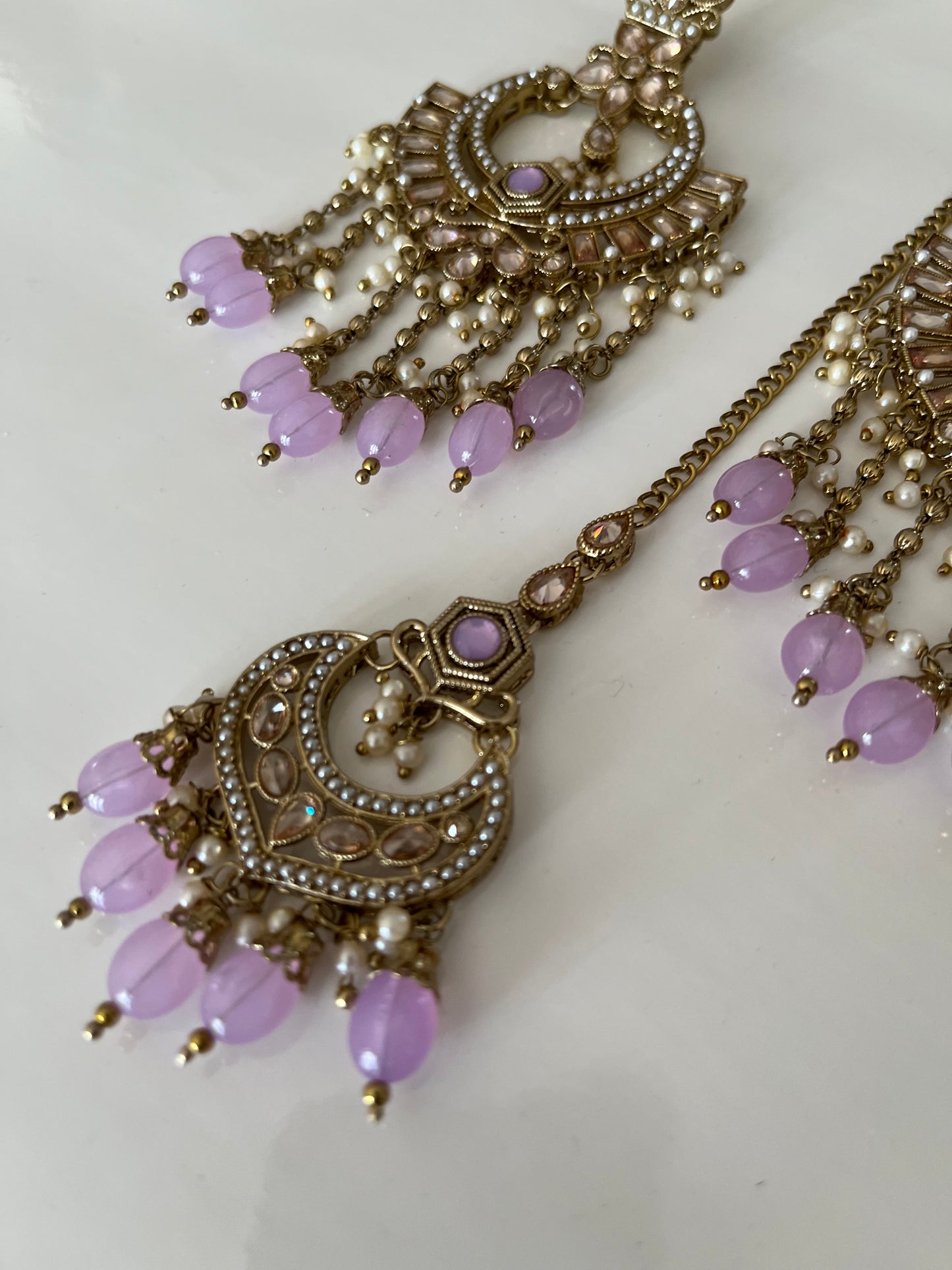 Lavender Chandelier Drop Earrings