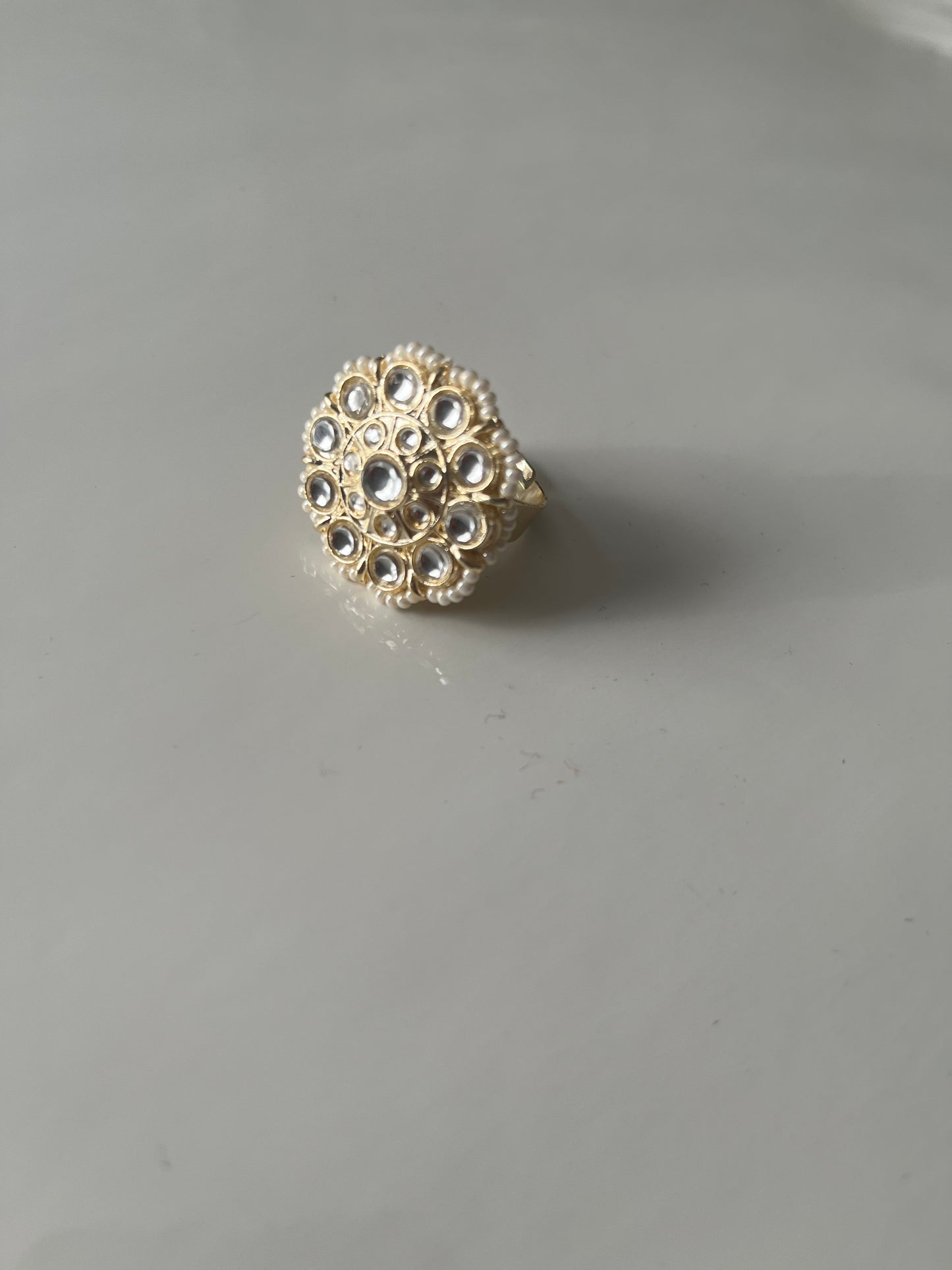 Light Gold Pearl Ring