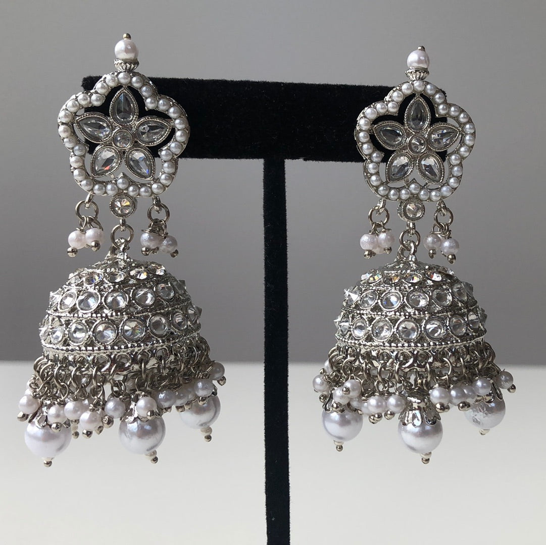 Silver Jumke Earring Tikka